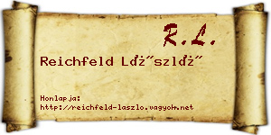Reichfeld László névjegykártya